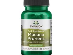 Swanson Full Spectrum Mucuna Pruriens (L-Dopa) 400 mg 60 capsule (Naturist Parkinson, Afrodisiac nat